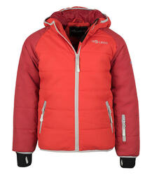 Veste de ski enfants Hafjell rouge foncé / rouge feu / argent