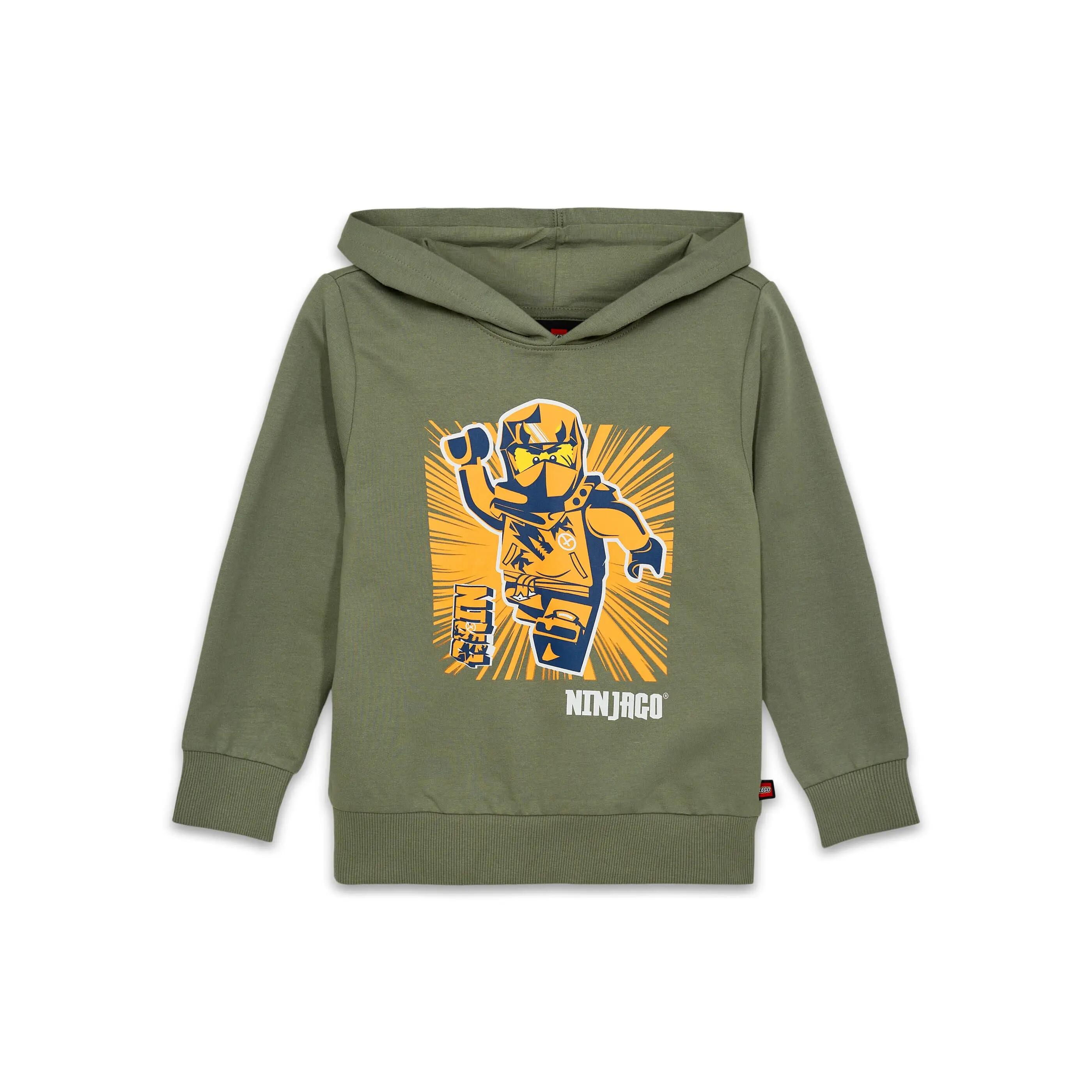 Bluza z kapturem dziecięca LEGO z nadrukiem NINJAGO 12011261/8010 - zielona 1/4
