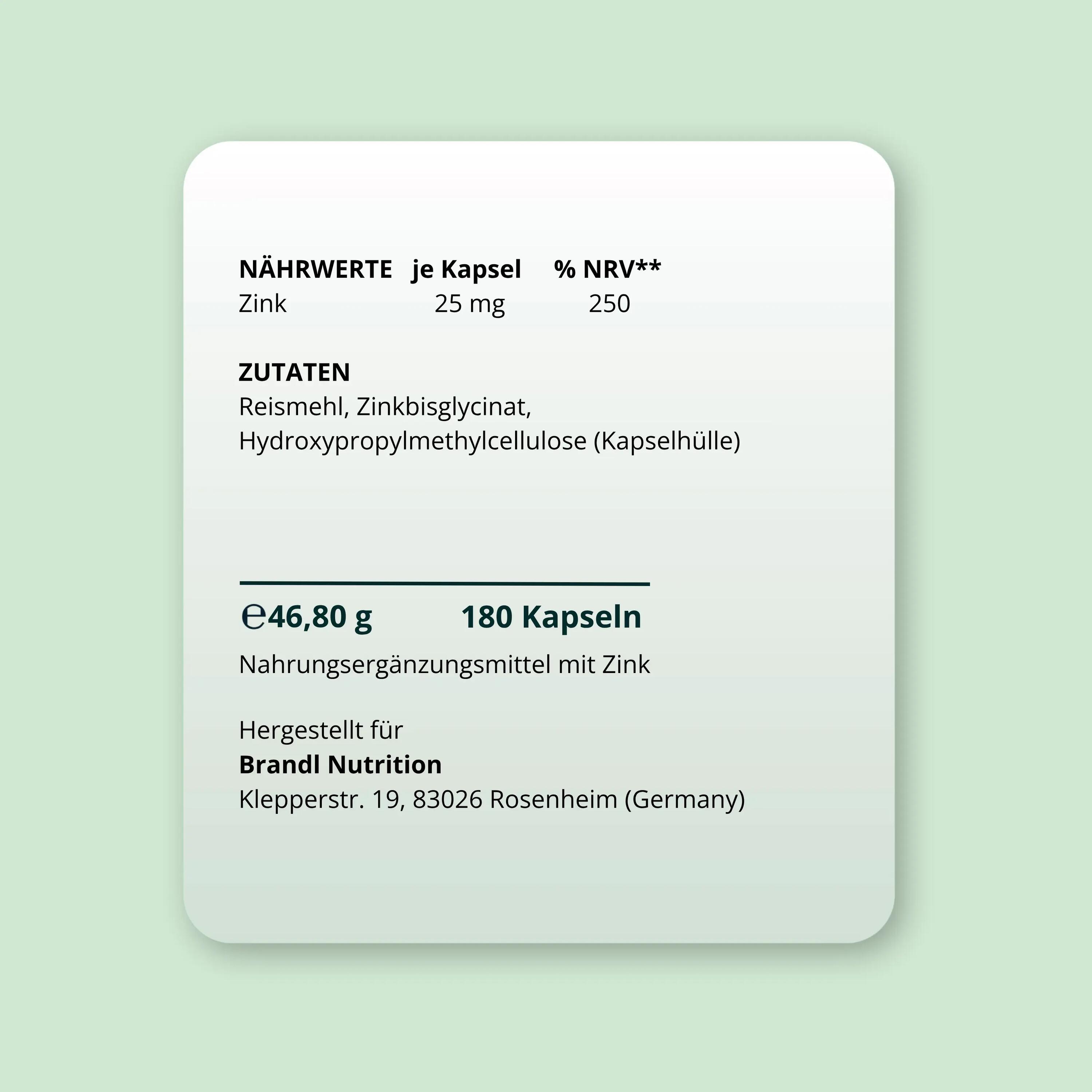 brandl® - Zink aus Zink Bisglycinat 5/6