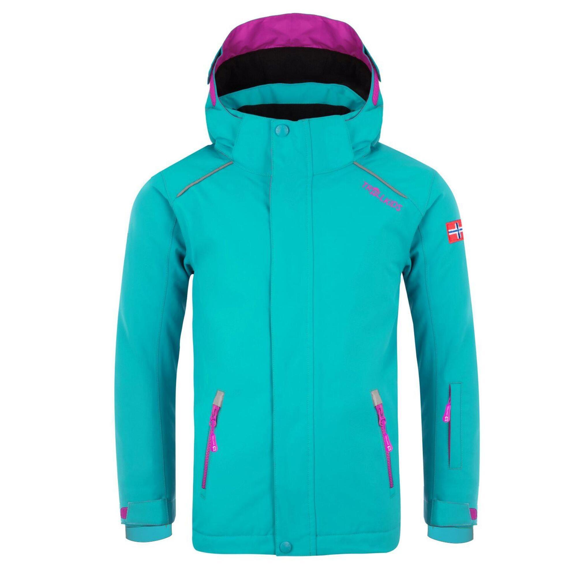 Holmenkollen PRO waterproof Turquoise children's ski jacket