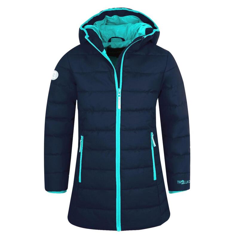 Manteau enfant Stavanger bleu marine/menthe