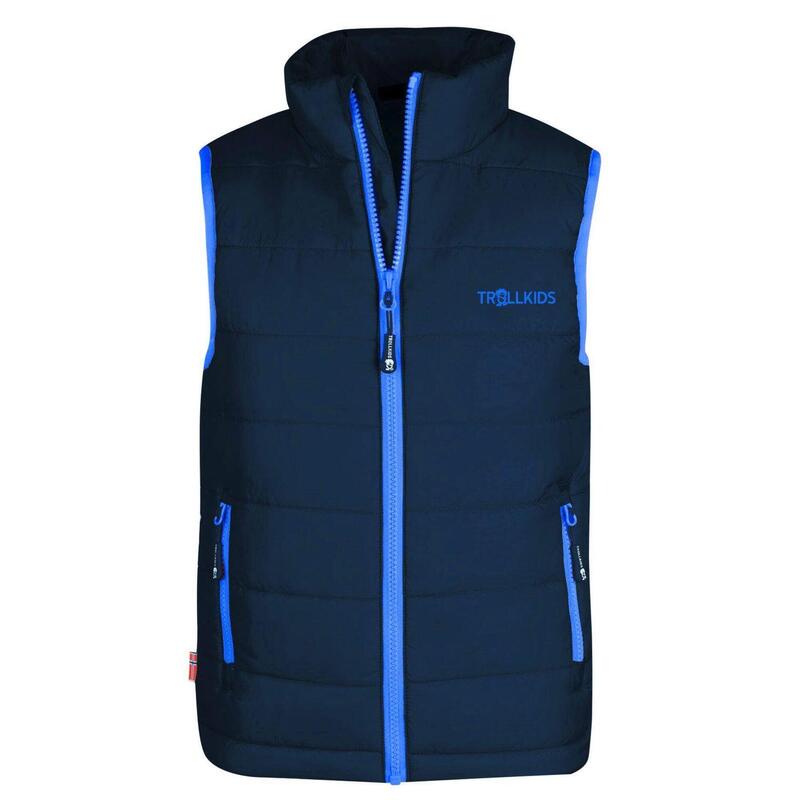 Gilet polyfibre enfant Trondheim bleu marine/bleu moyen