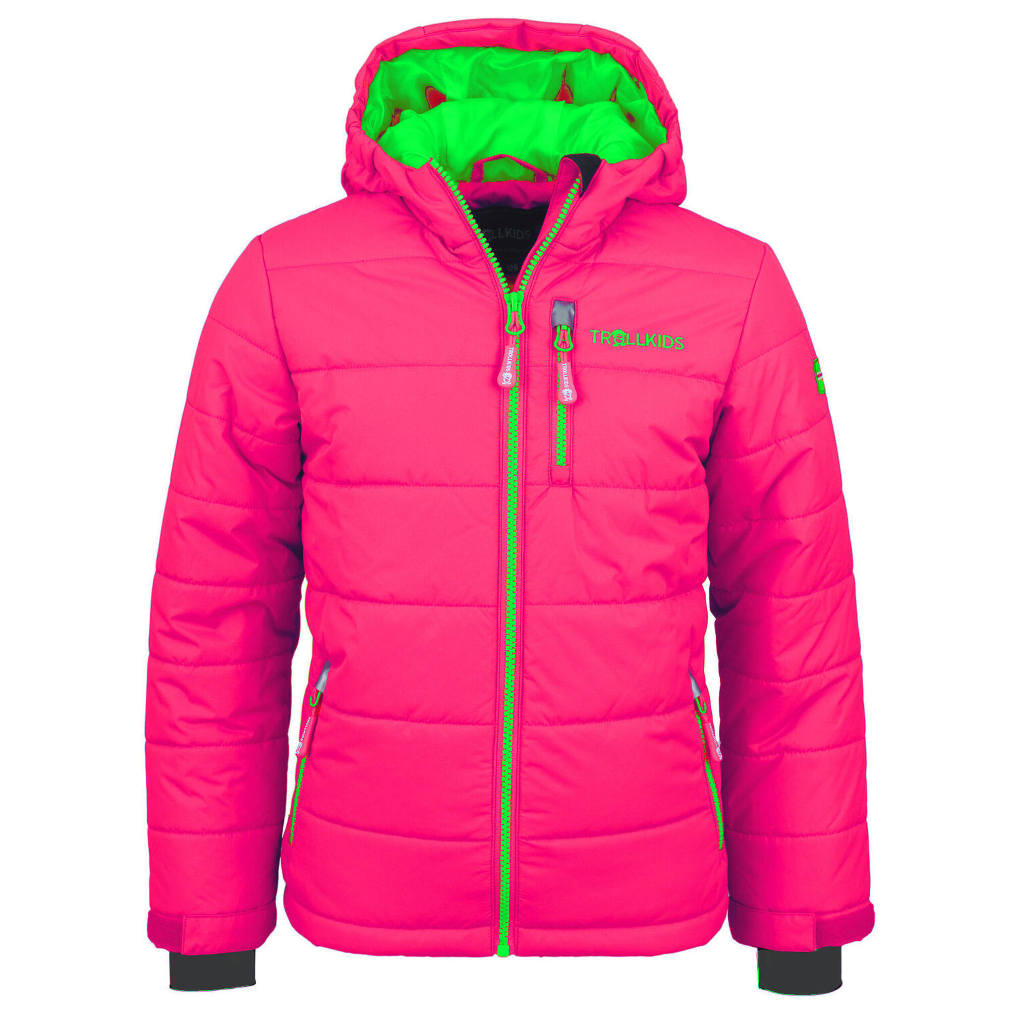 Hemsedal children's winter jacket pink / green