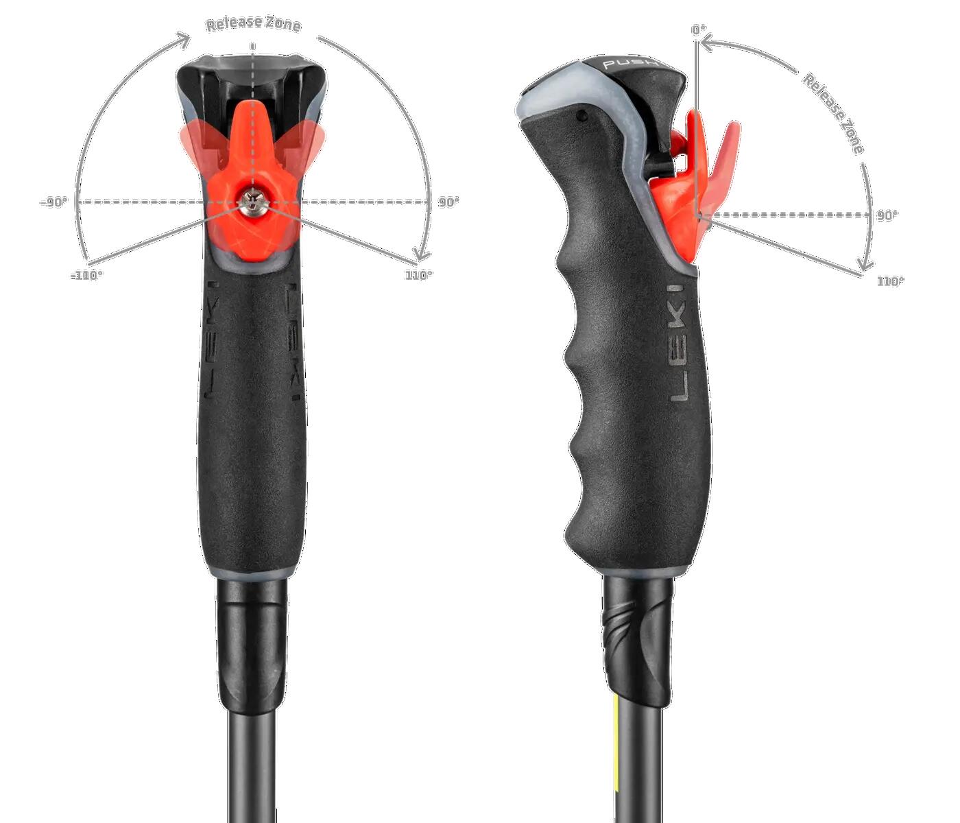 LEKI Carbon 12 3D skistokken zwart/antraciet/geel 7/7