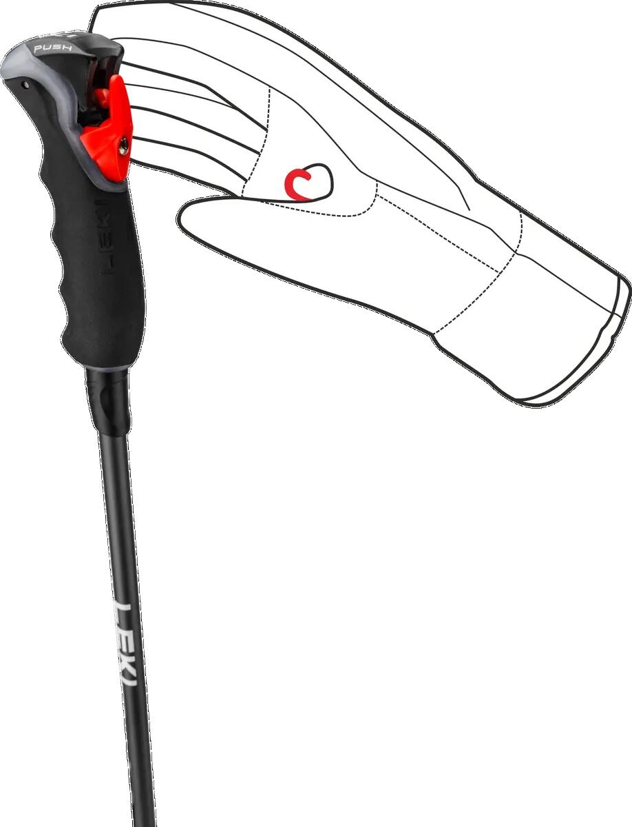 LEKI Carbon 12 3D skistokken zwart/antraciet/geel 6/7
