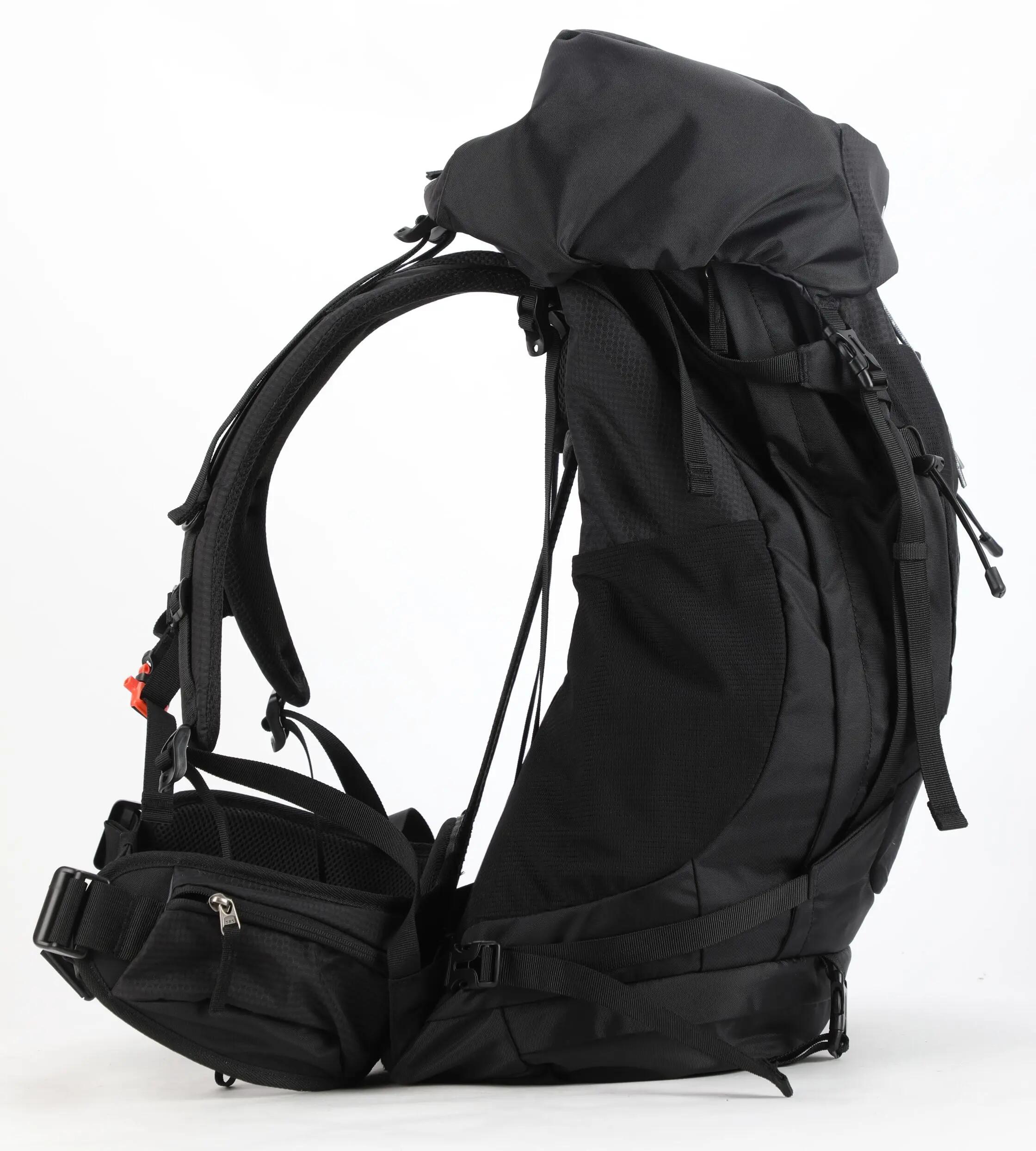 Rucsac de drumeție Maui & Sons 70L, negru, cu husă de ploaie 4/10