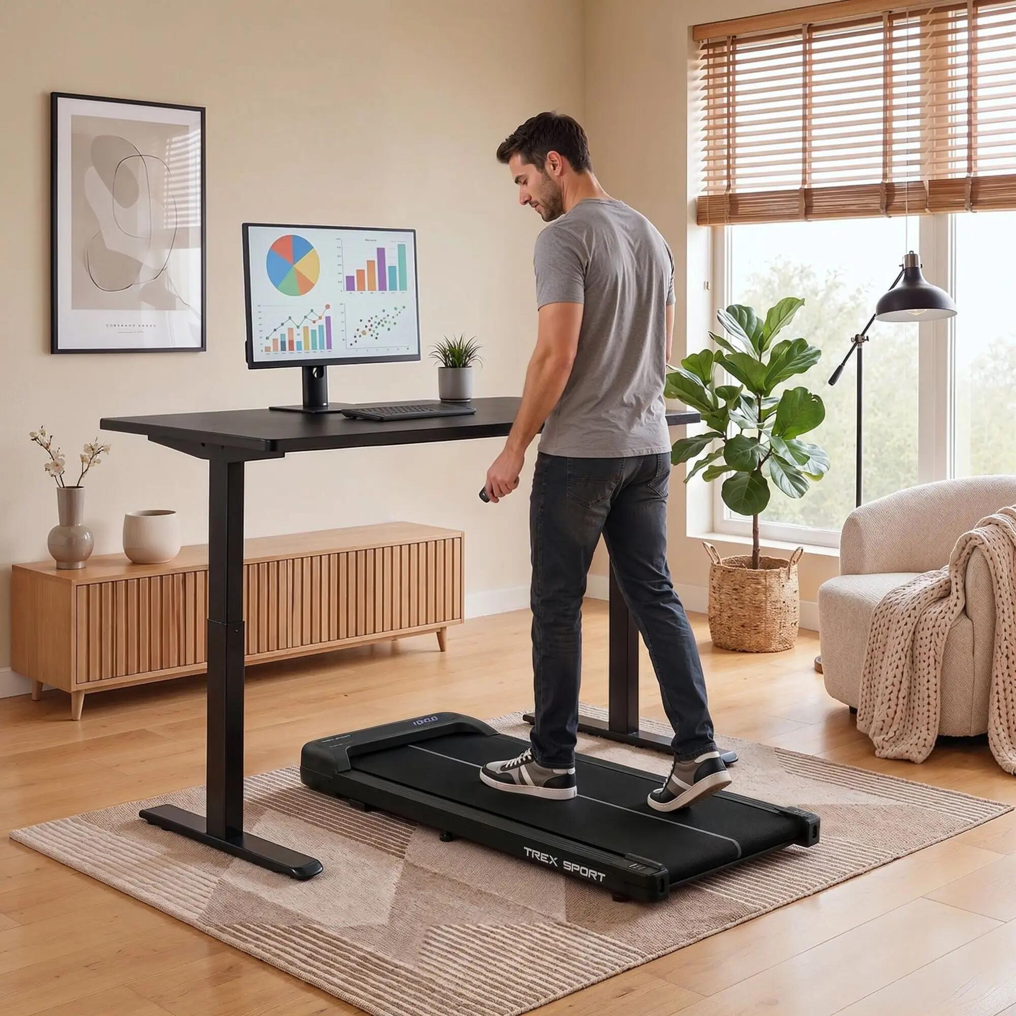 Bieżnia Domowa Elektryczna do Chodzenia Walking Pad Trex Sport RYTMO z Wibracją 3/7