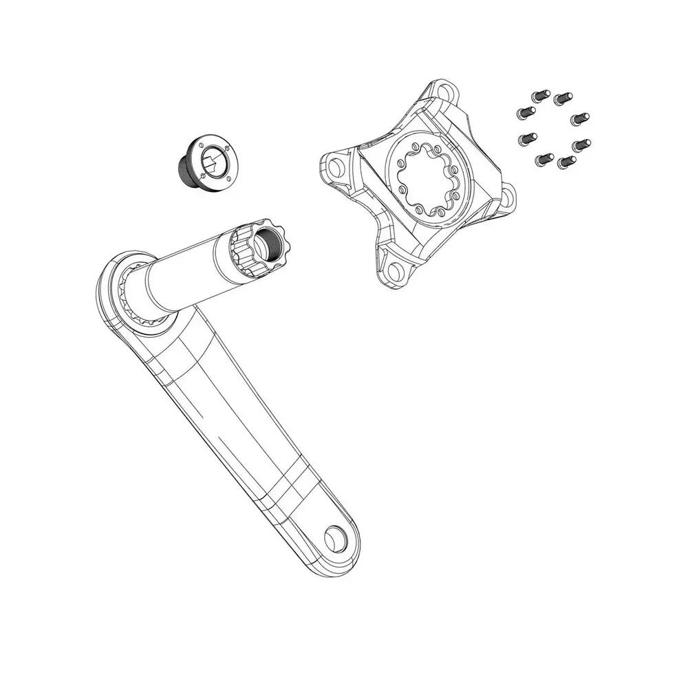 Bullone pedivella SRAM TRAPD Eagle M15/M30 per DUB acciaio nero 1/1