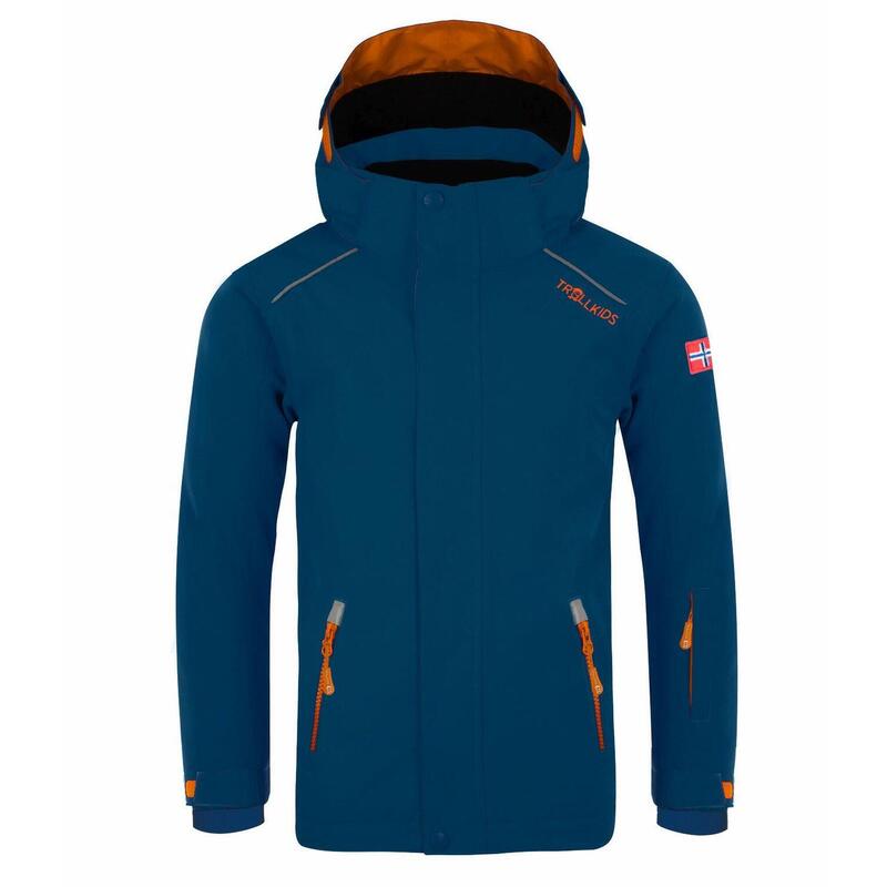 Veste de ski pour enfants Holmenkollen PRO Imperméable Mystik Bleu / Orange