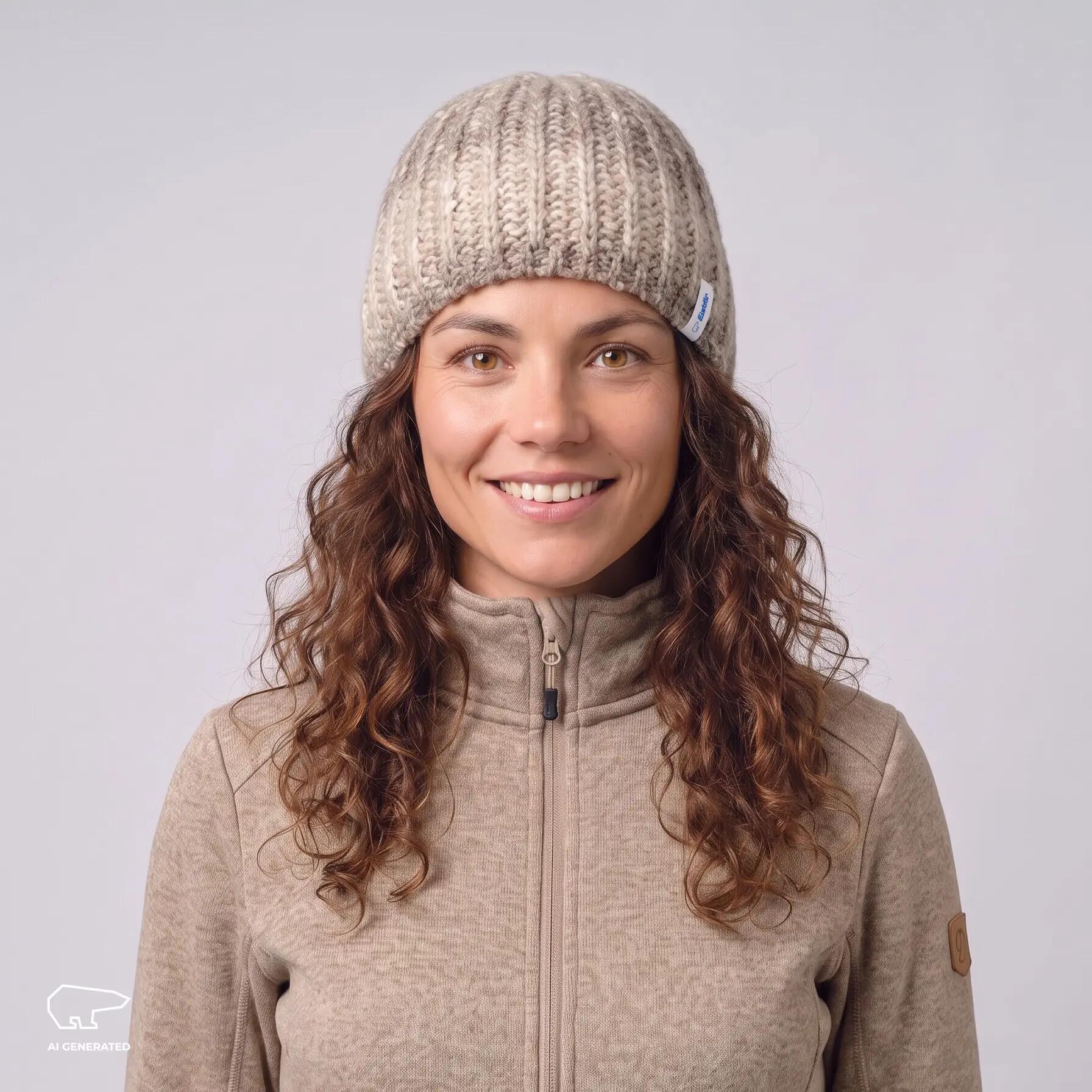 Eisbär Strickmütze aus Bio-Baumwolle für Damen 6/7
