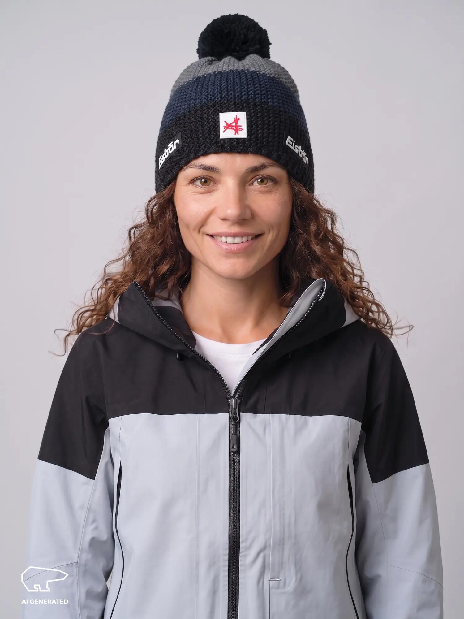 Muts Star Ski Austria muts met pompon heren dames wintermuts fleece pompon 4/8