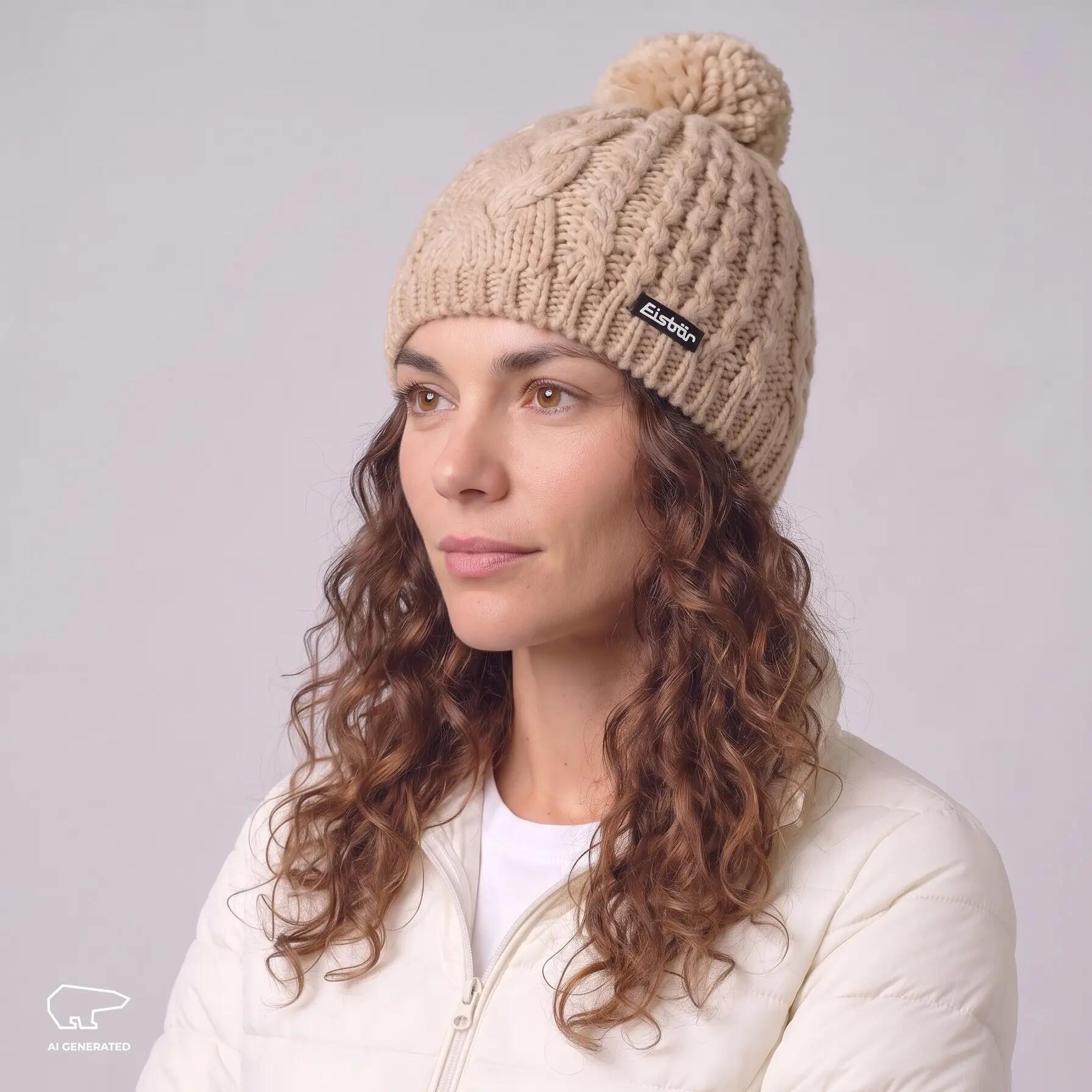 Damen Outdoor Bommelmütze atmungsaktiv, klimaregulierend, Afra Pompon 5/6