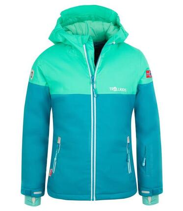 Veste de ski fille Hallingdal bleu marine imperméable
