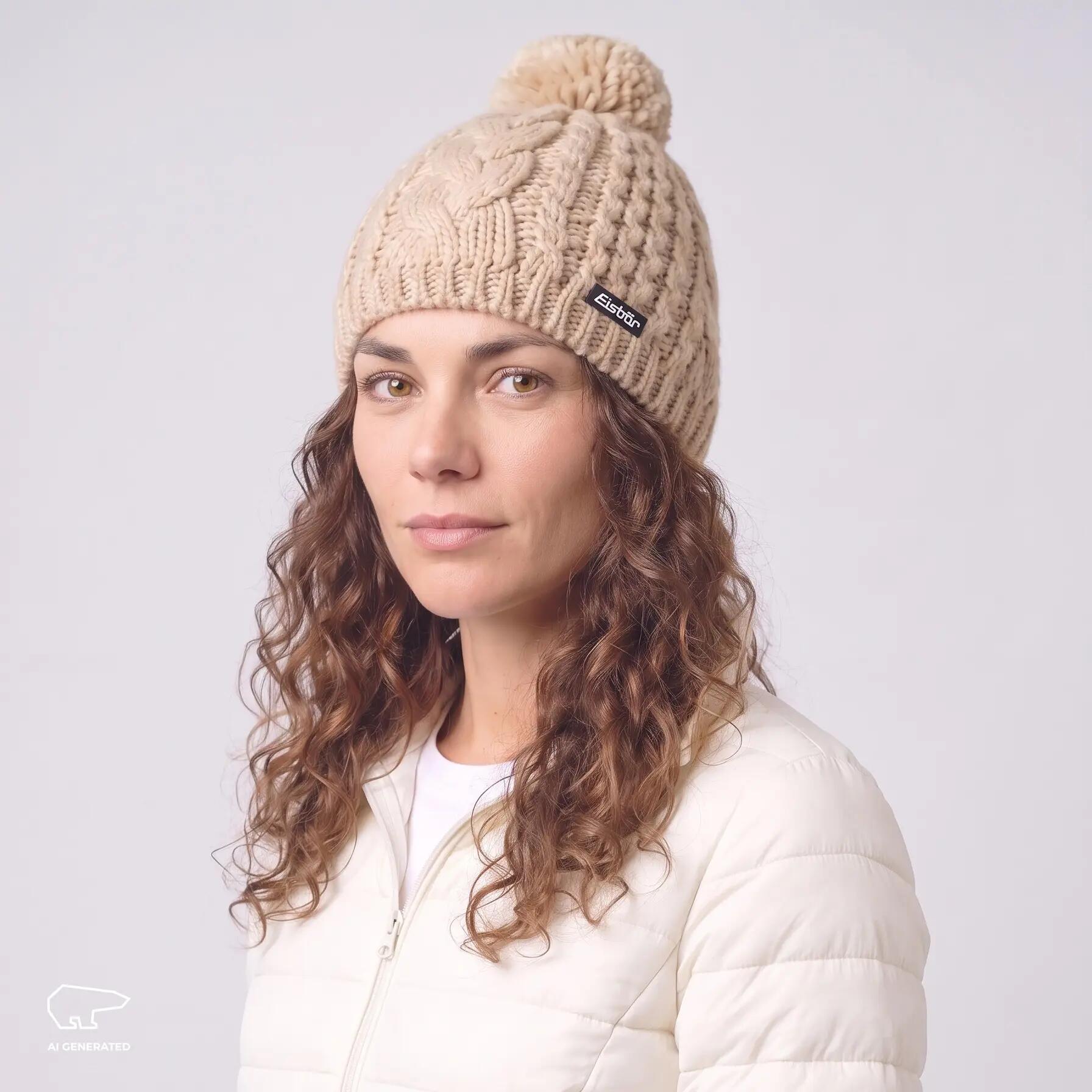 Damen Outdoor Bommelmütze atmungsaktiv, klimaregulierend, Afra Pompon 4/6