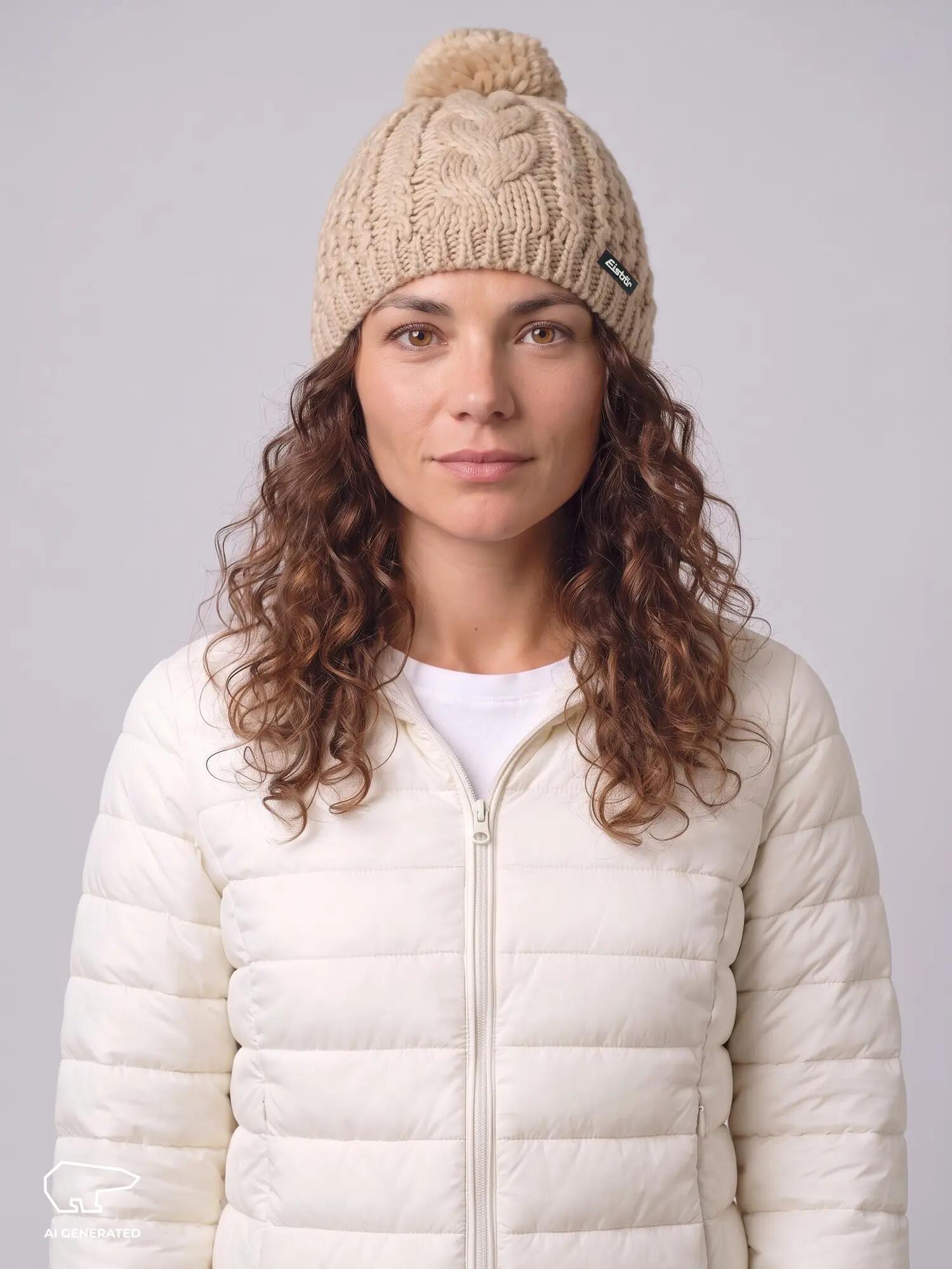 Damen Outdoor Bommelmütze atmungsaktiv, klimaregulierend, Afra Pompon 3/6