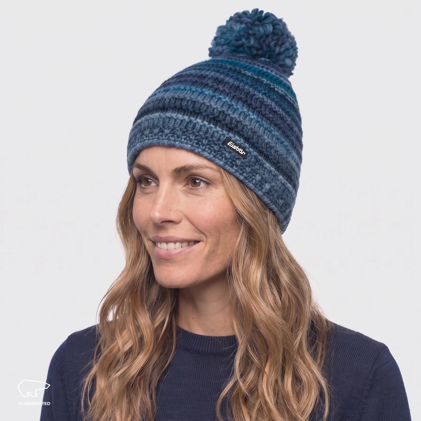 Muts Mikata Pomponmuts Heren Dames Wintermuts Fleece Pompon warm 7/7