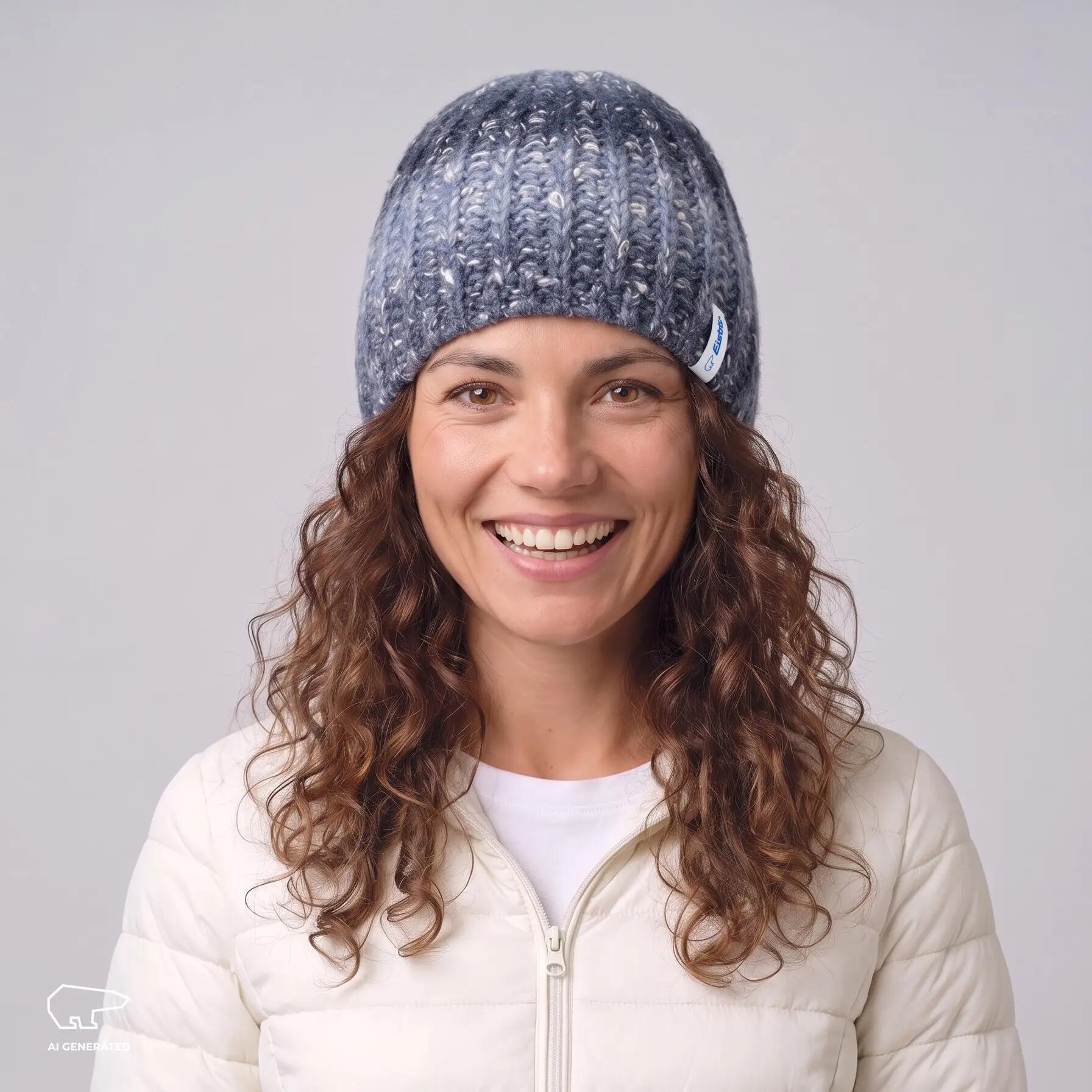 Eisbär Strickmütze aus Bio-Baumwolle für Damen 6/7