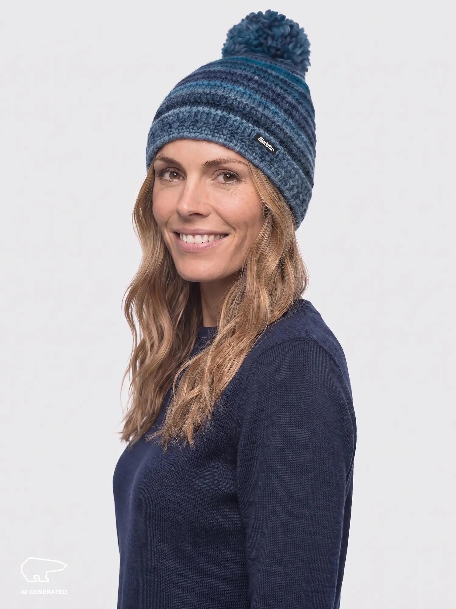 Muts Mikata Pomponmuts Heren Dames Wintermuts Fleece Pompon warm 4/7
