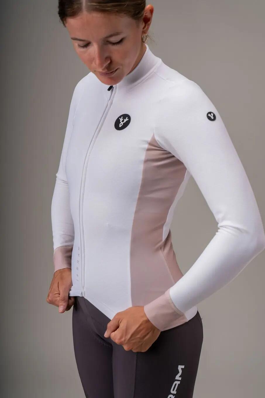 LeBram Race Women's Long Sleeve Jersey Thermal Beige 4/6
