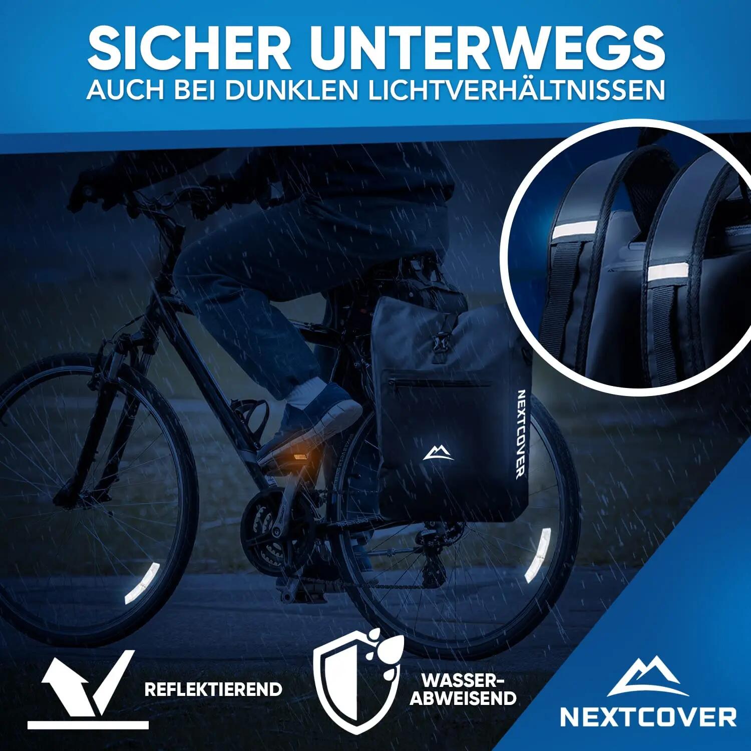 NEU 3in1 Fahrradtasche für Gepäckträger in Schwarz 5/9