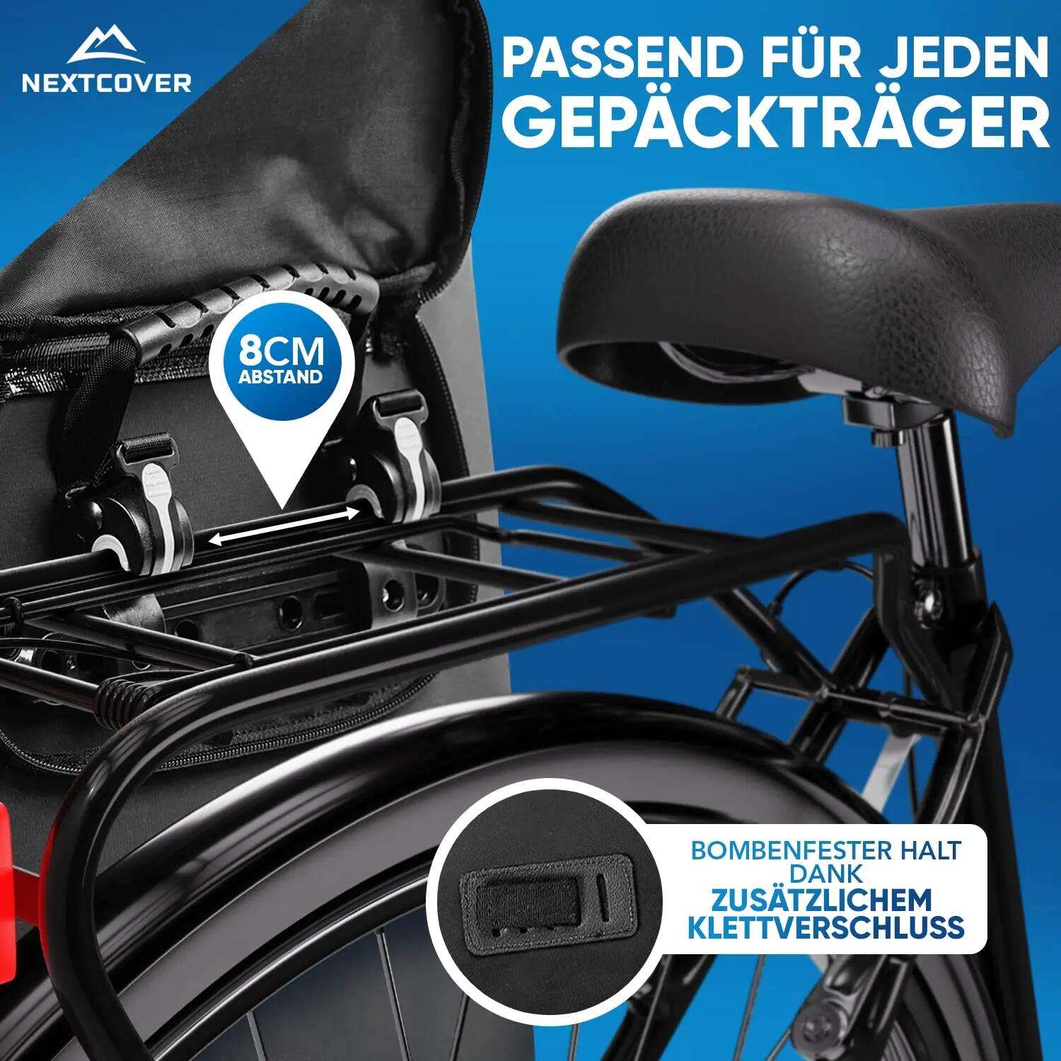 NEU 3in1 Fahrradtasche für Gepäckträger in Schwarz 4/9