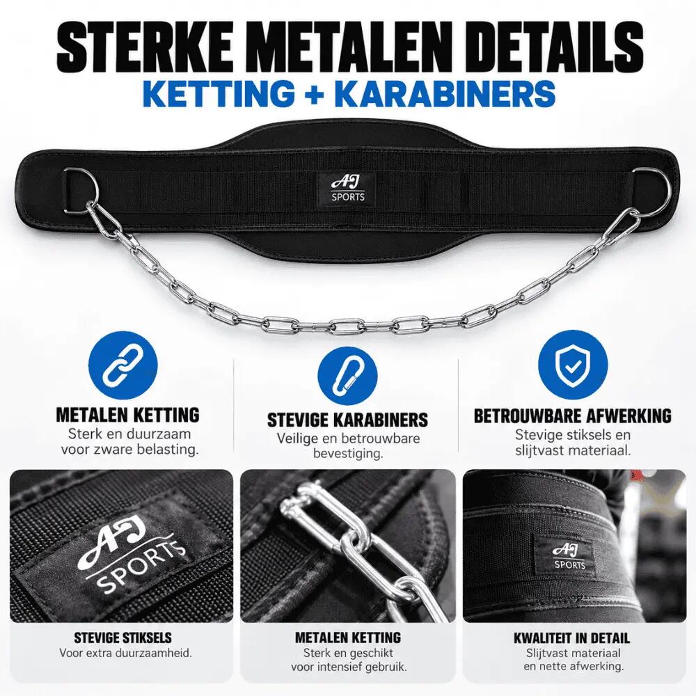 Dip belt - Weight belt - Incl. ketting 5/7