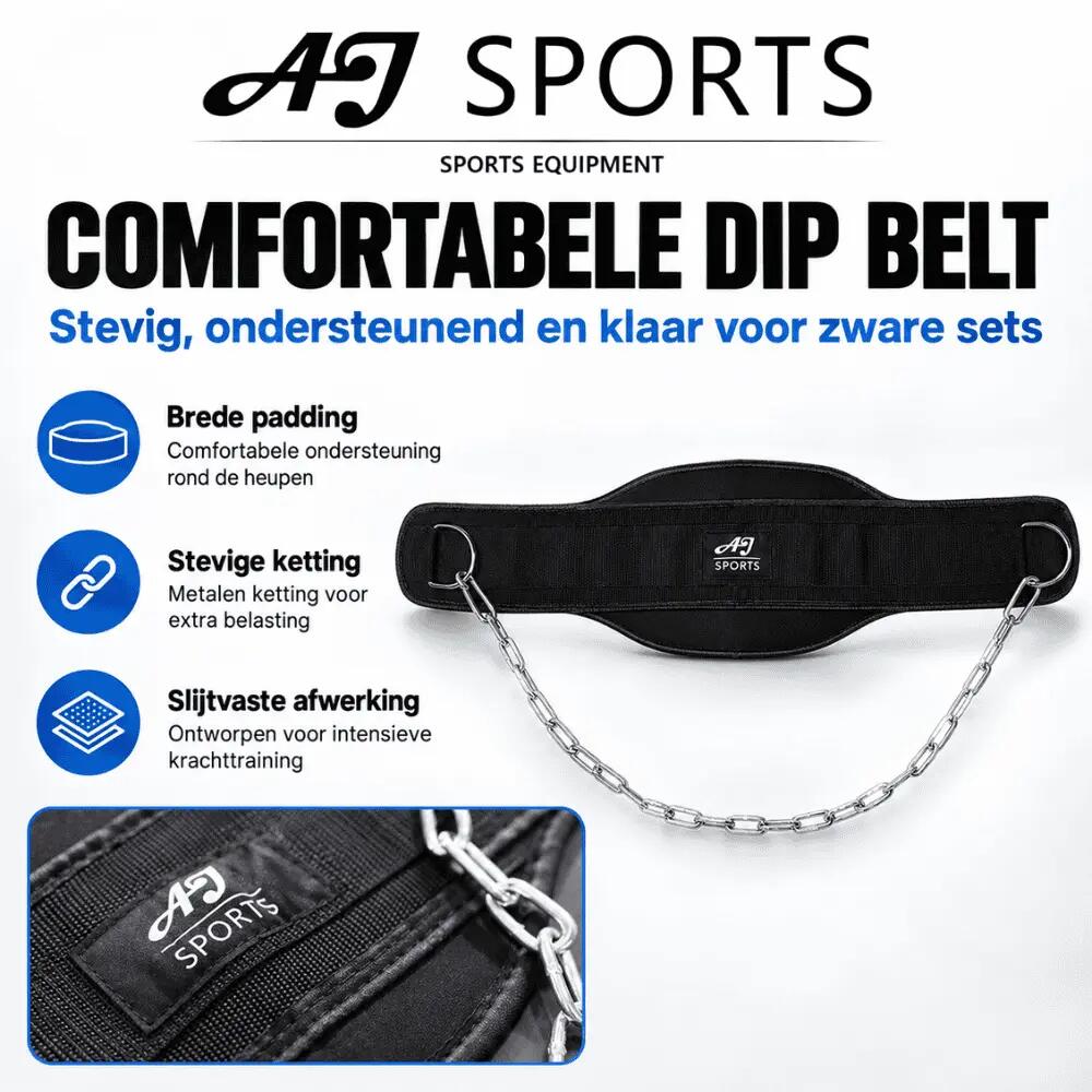 Dip belt - Weight belt - Incl. ketting 3/7