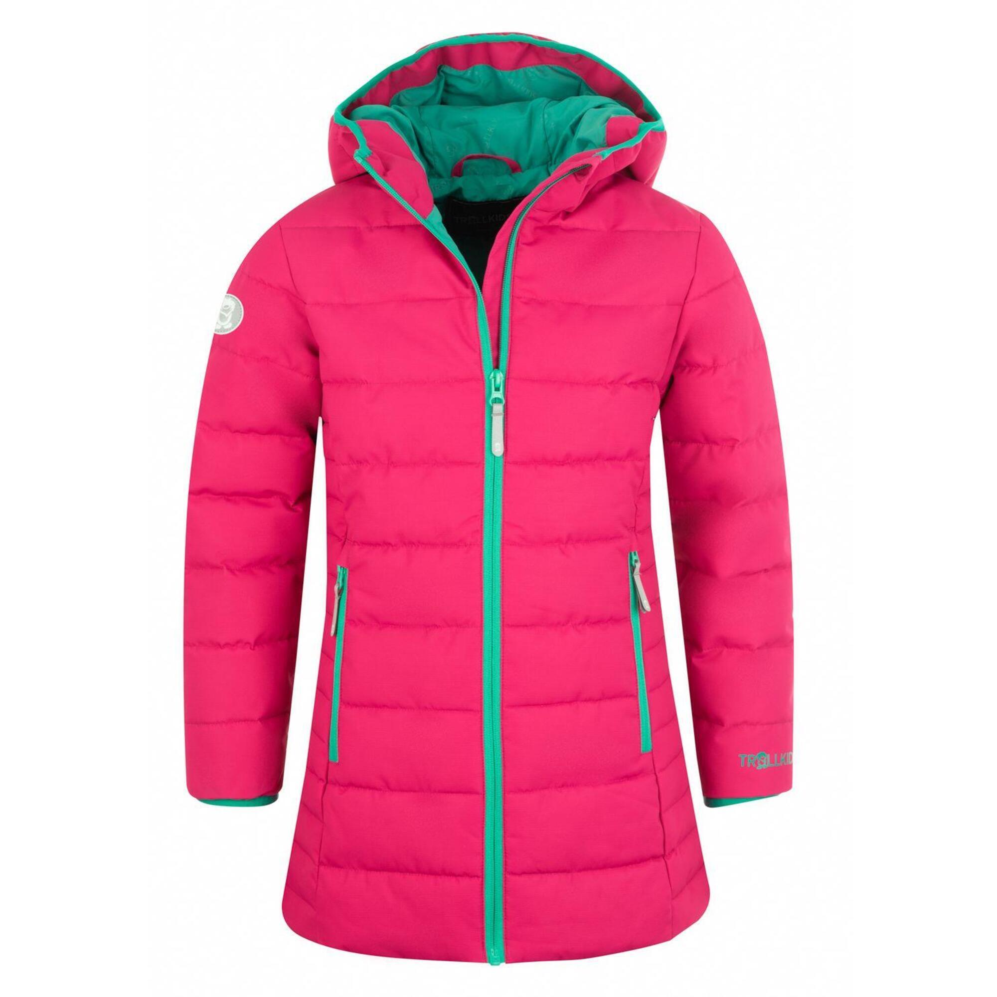 Trollkids - Manteau Enfant Stavanger Imperméable Rose/vert Paon - Doudoune Synthétique - Rose|vert -  3 À 4 Ans - Decathlon