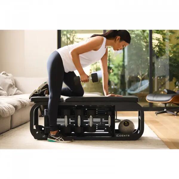 fusion bench - banc de musculation réglable avec rangement pour haltères et ancr 9/10