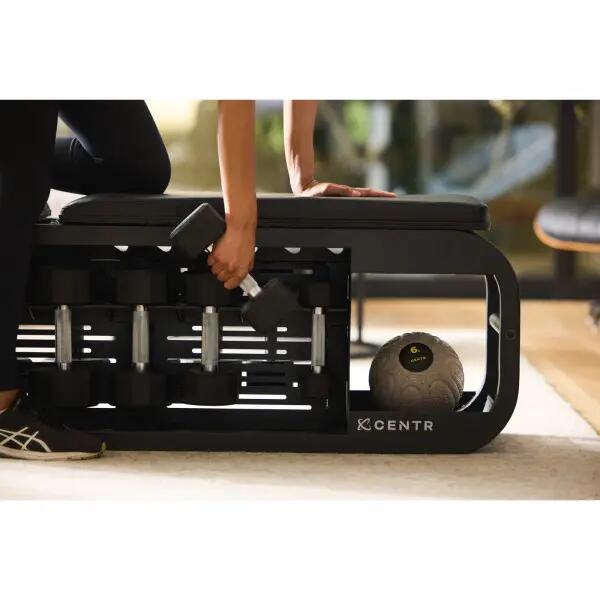 fusion bench - banc de musculation réglable avec rangement pour haltères et ancr 8/10