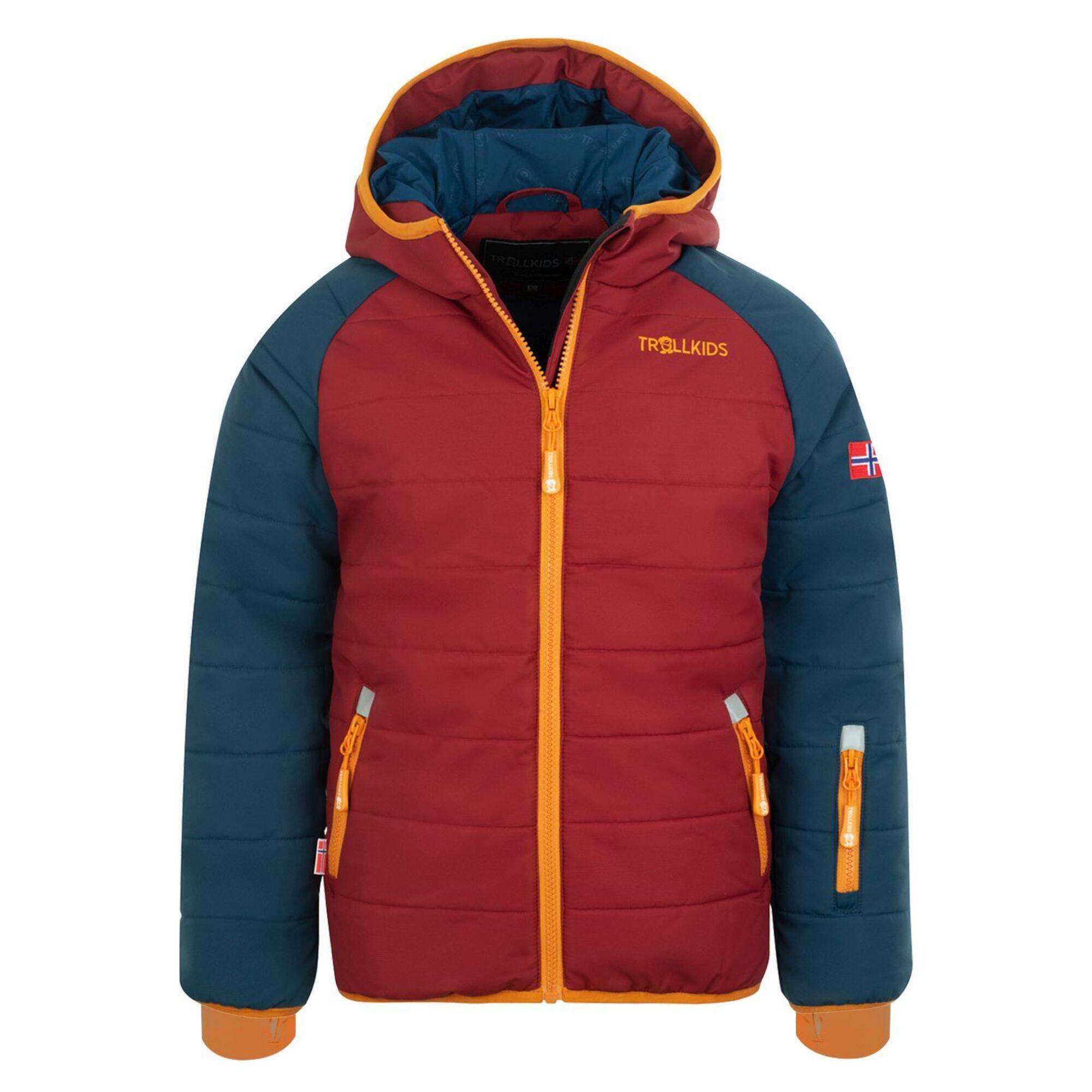 Hafjell PRO water-repellent children's ski jacket mystic blue/red