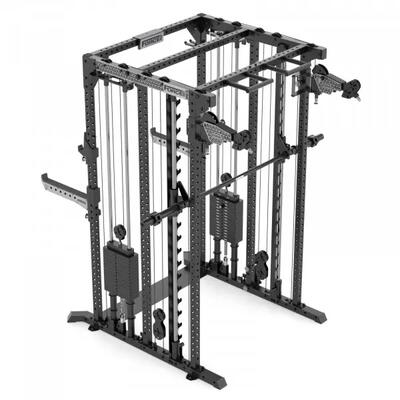 Krachtstation - krachttraining - m10 - gewichtsstapel en smith-machine - zwart