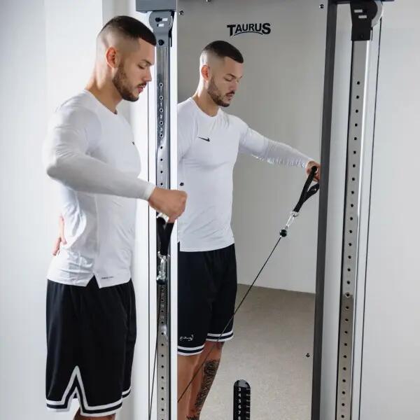 Krachtstation - Dual Pulley - Taurus Design Line - 90 kg - Grafiet 8/10