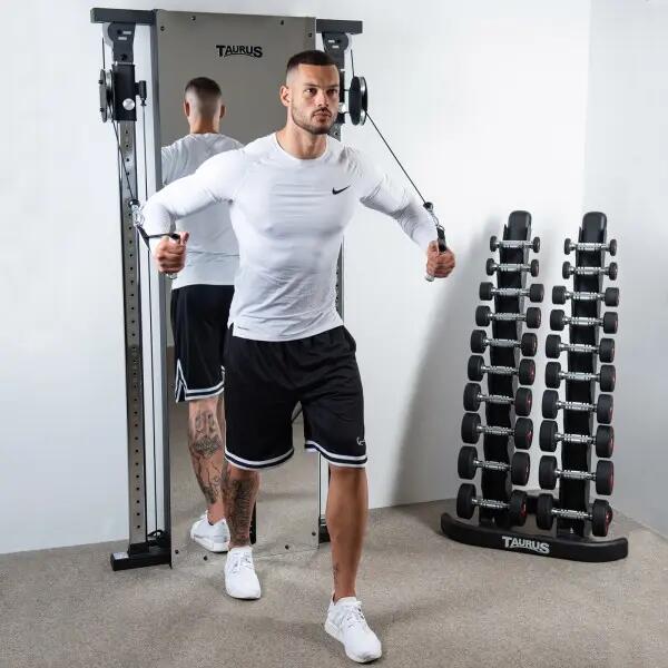 Krachtstation - Dual Pulley - Taurus Design Line - 90 kg - Grafiet 6/10