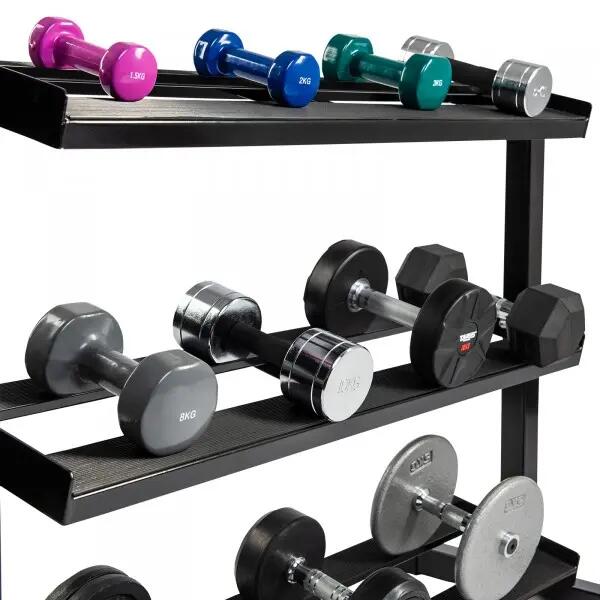 Halterrek/dumbbellrek 3-laags staal 6/10