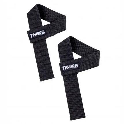 Sangles de levage - Musculation - Coton résistant - Taurus - Noir