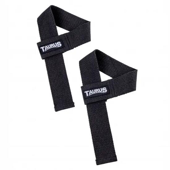 Sangles de levage - Musculation - Coton résistant - Taurus - Noir