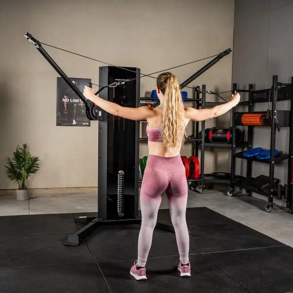 Functional trainer - Krachttraining - BodyCraft EFT - Verstelbare armen - Zwart 2/10