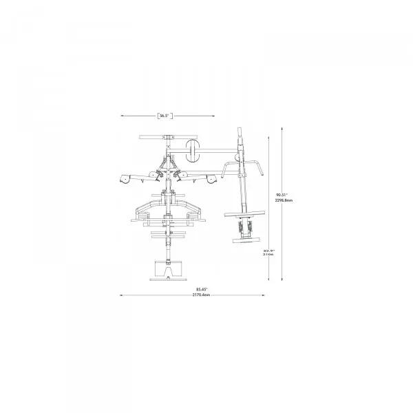 Krachtstation - Bodycraft X-Press Pro - Verstelbaar - Grijs 4/6