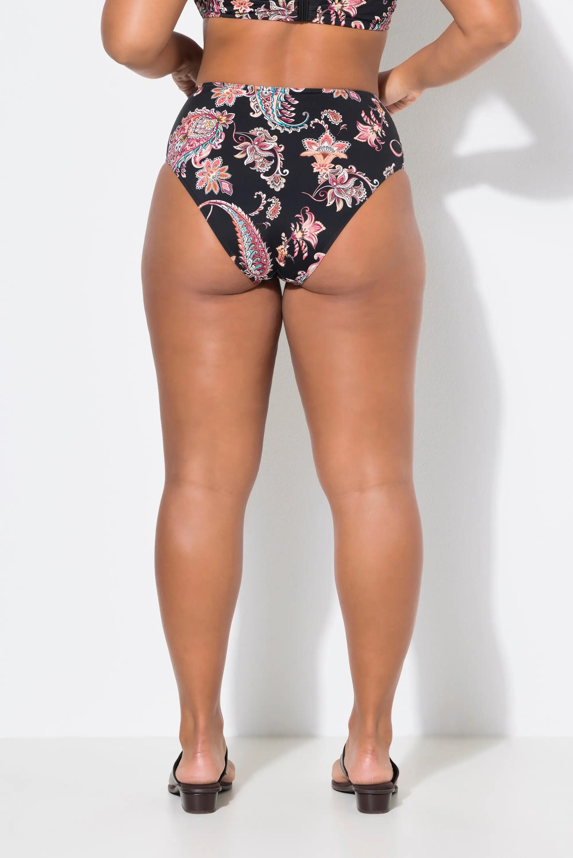 Femme Bas de bikini sculptant à taille haute et imprimé cachemire 6/9