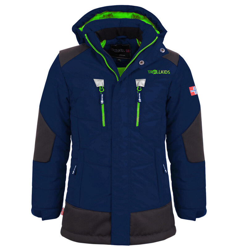 Kinder Winter-Parka Narvik Marineblau / Grün