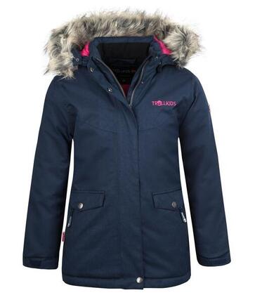Filles manteau d'hiver Oslo XT imperméable bleu marine / magenta
