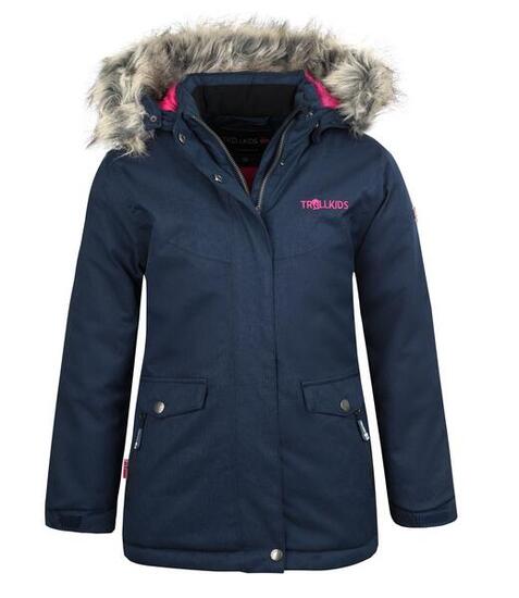 Filles manteau d'hiver Oslo XT imperméable bleu marine / magenta