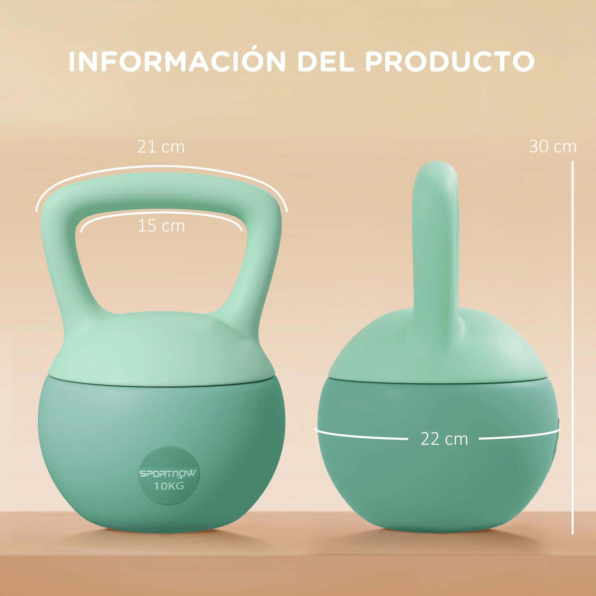 Pesa Rusa 10 kg cross training musculación Corength con Asa Ancha SPORTNOW Verde 3/7