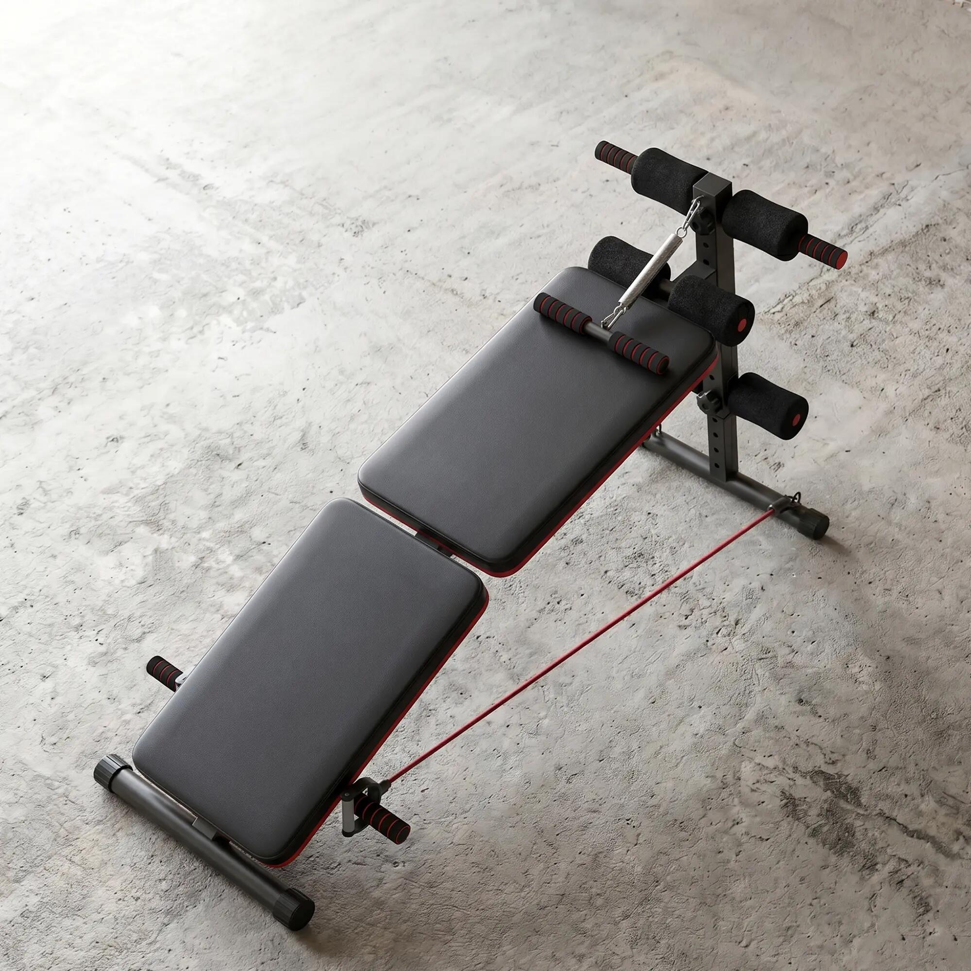 Banco de Sentadillas Plegable Ajustable Regulable en 5 Niveles 50-66 cm 2/7