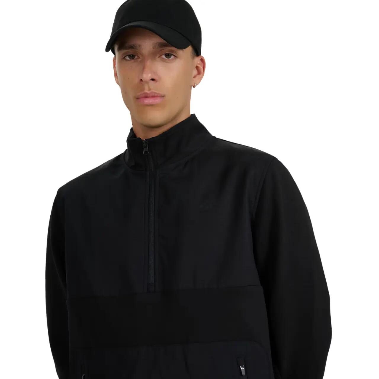 Herren-Sweatshirt 4F mit halbem Reißverschluss Interlock TSWSM1947 Farbe Schwarz 4/10