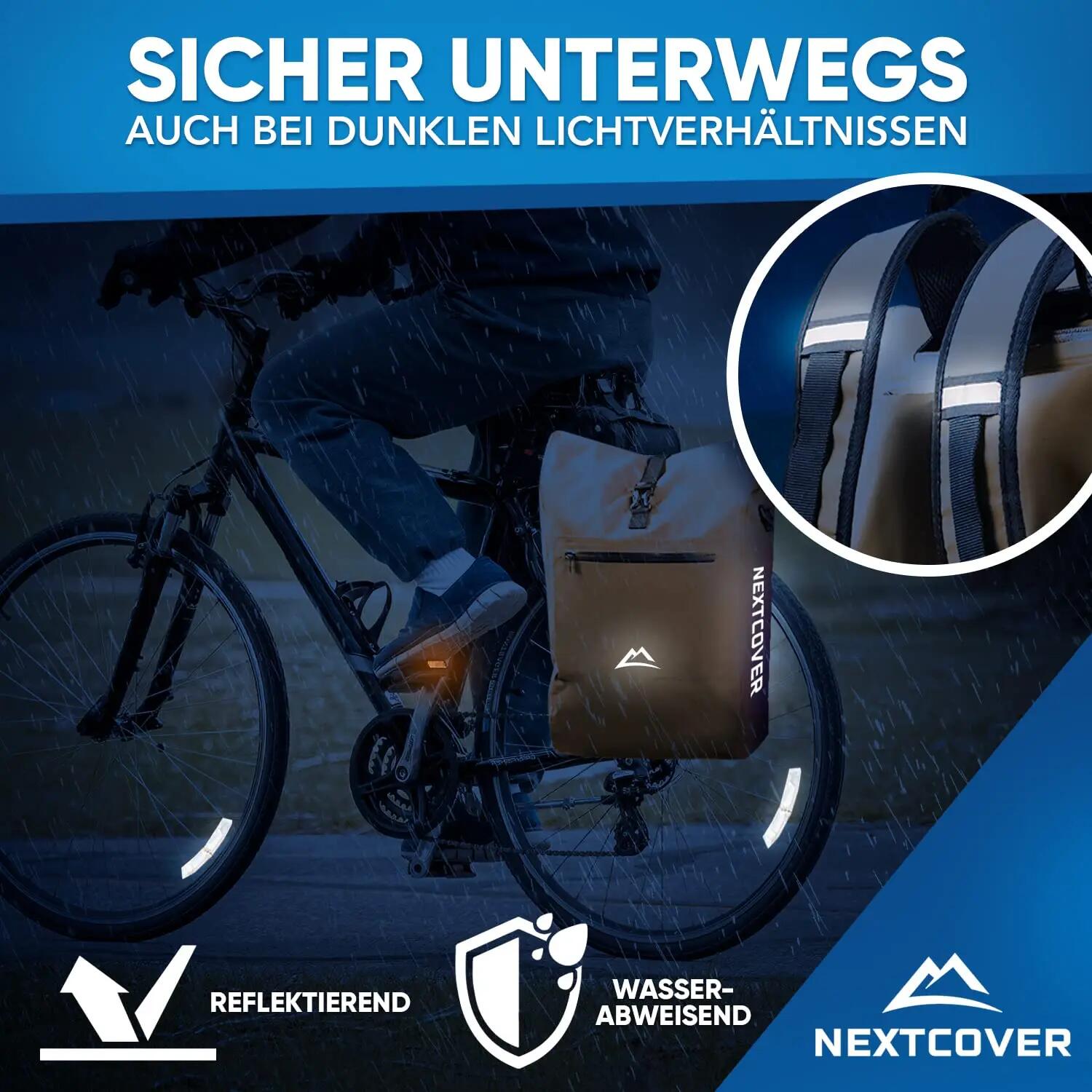 NEU 3in1 Fahrradtasche für Gepäckträger in Gelb 5/9