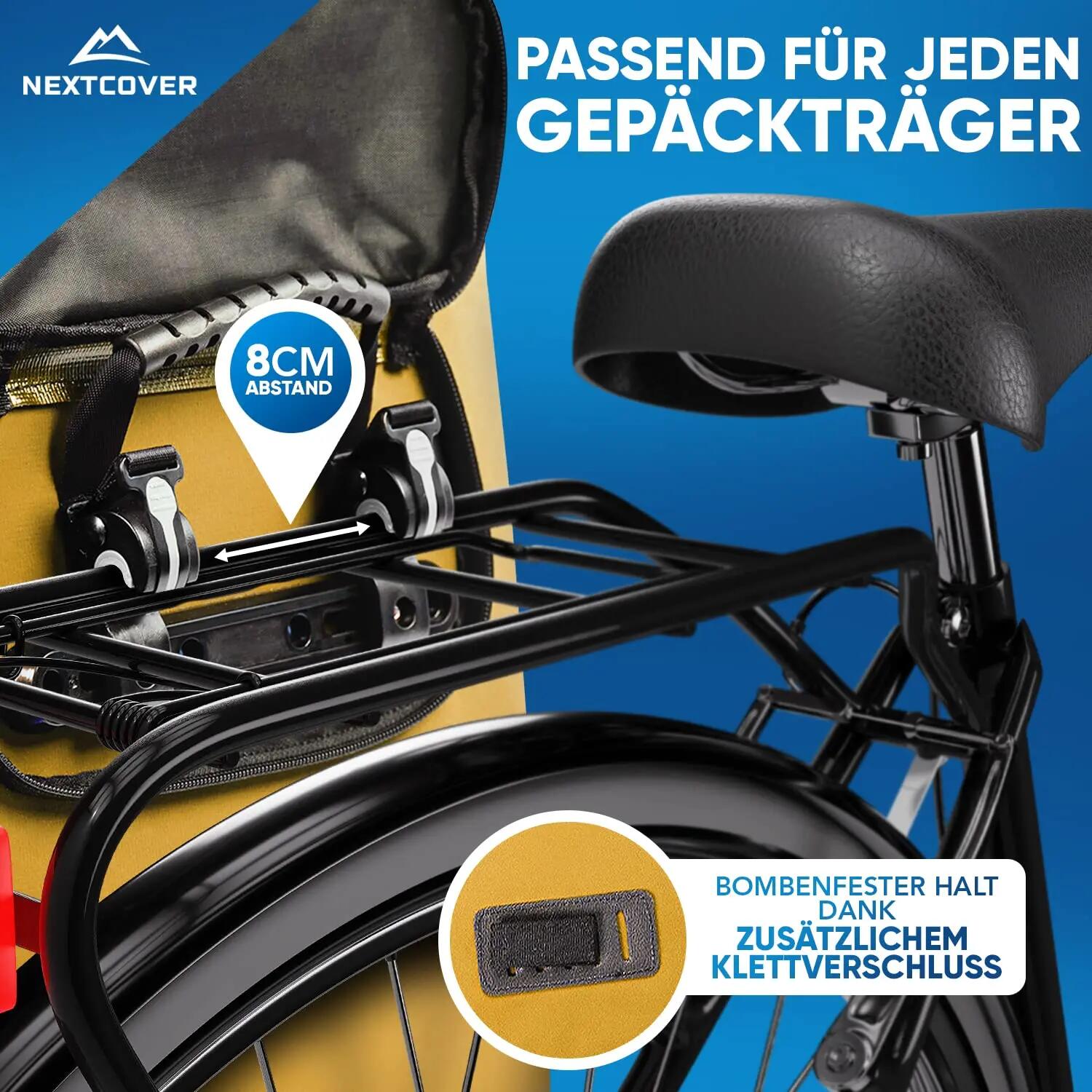 NEU 3in1 Fahrradtasche für Gepäckträger in Gelb 4/9