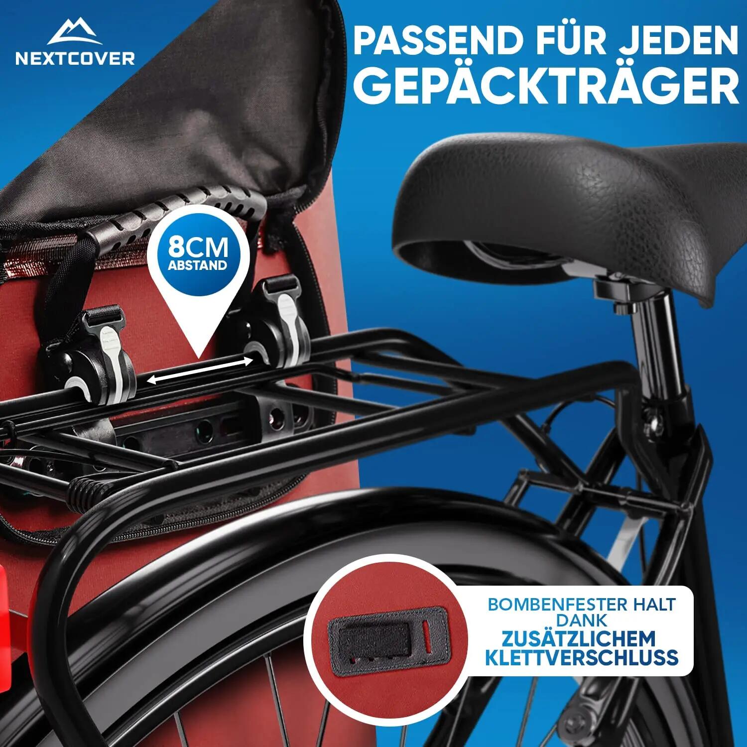 NEU 3in1 Fahrradtasche für Gepäckträger in Rot 4/9