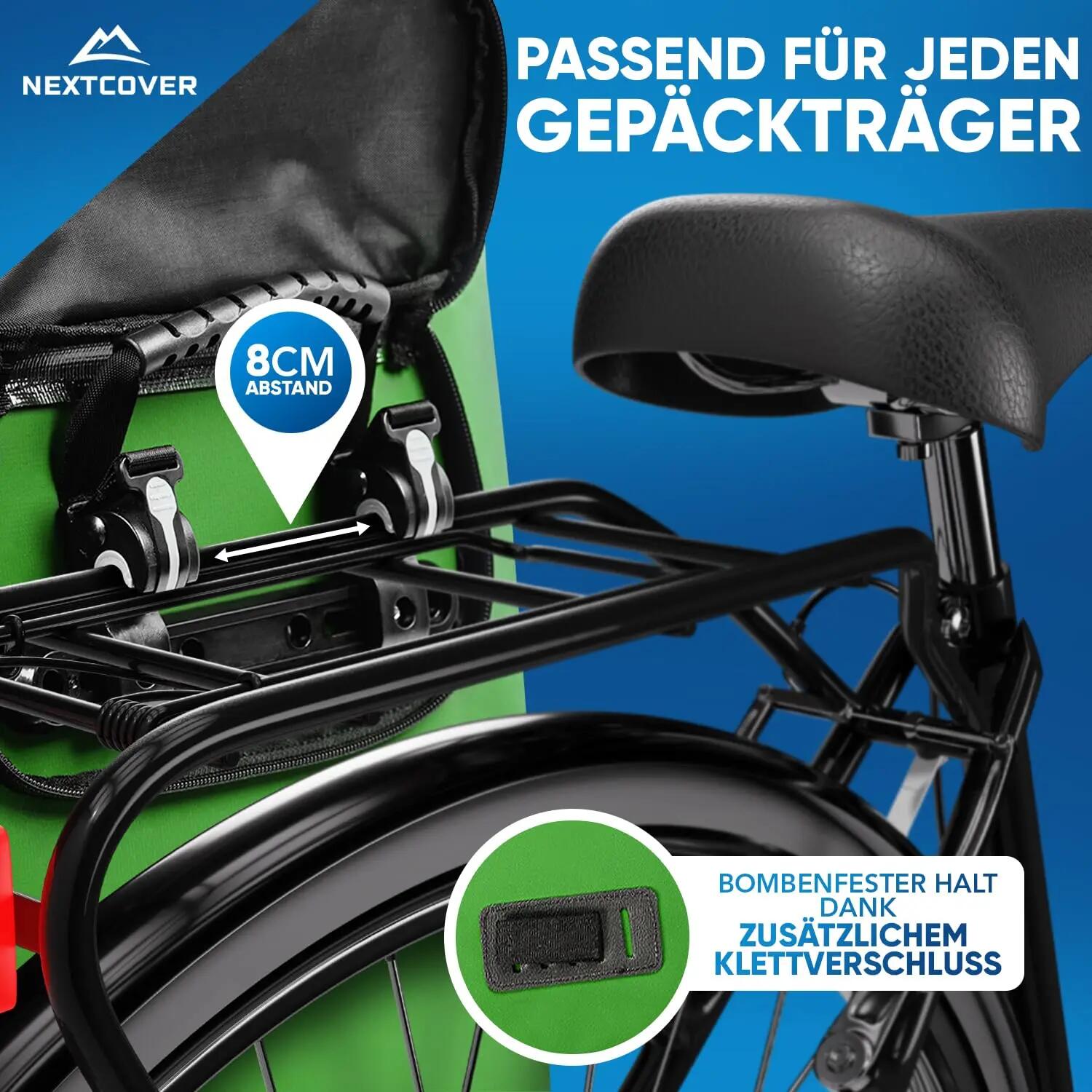 NEU 3in1 Fahrradtasche für Gepäckträger in Grün 5/9